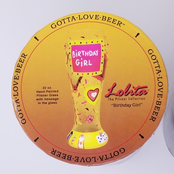 Vintage Y2K Hand Painted Pilsner Glass, Set of 2 - Picture 10 of 11